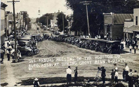 First Annual Meeting of the Houston County Automobile Association,Spring Grove Minnesota, August 21, 1911