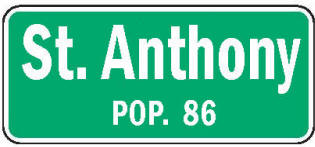St. Anthony Minnesota population sign
