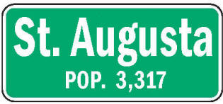 St. Augusta Minnesota population sign