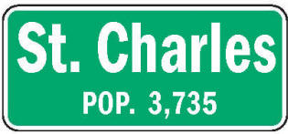 St. Charles Minnesota population sign