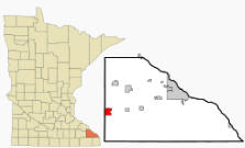Location of St. Charles, Minnesota