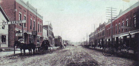 Street Scene, St. Charles Minnesota, 1905