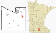 Location of St. Clair, Minnesota