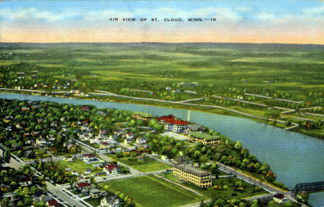 Air view of St. Cloud Minnesota, 1937
