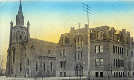 Immaculate Conception Church & St. Mary's School, St. Cloud Minnesota, 1910's?