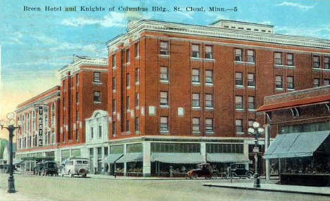 Breen Hotel and Knights of Columbus Building, St. Cloud Minnesota, 1929