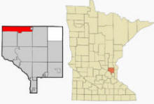 Location of St. Francis, Minnesota