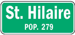 St. Hilaire Minnesota population sign