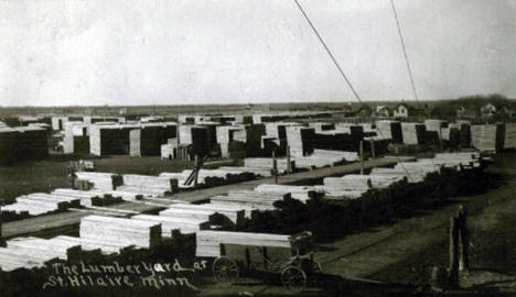 Lumber Yard at St. Hilaire Minnesota, 1908
