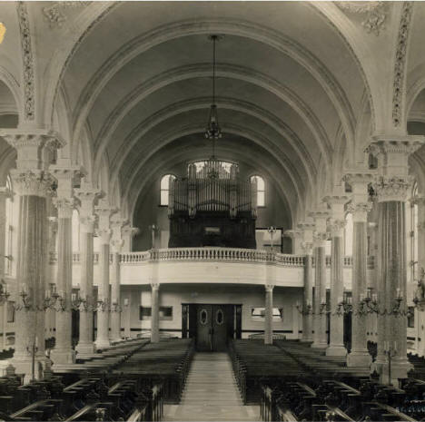 Interior of Sacred Heart Chapel facing east, St. Joseph Minnesota, 1914