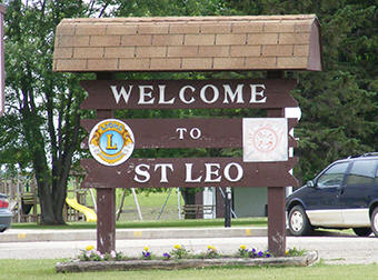 St. Leo Minnesota welcome sign
