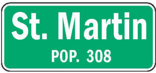 St. Martin Minnesota population sign
