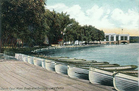 Boats and Pavilion, Como Park, St. Paul Minnesota, 1910's