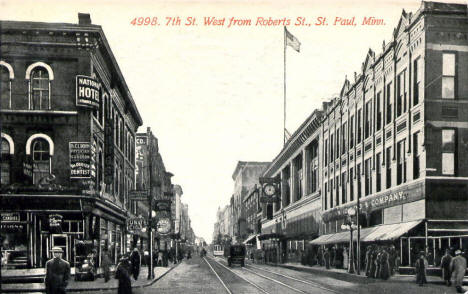 West 7th Street from Robert Street, St. Paul Minnesota, 1912