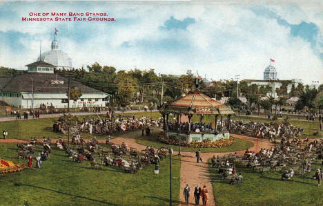 One of the many Bandstands at the Minnesota State Fairgrounds, 1910's