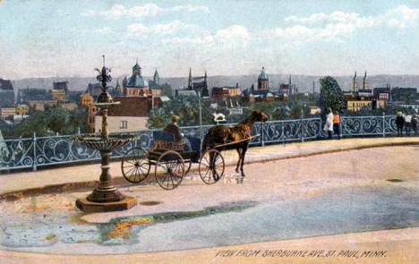 View from Sherburne Avenue, St. Paul Minnesota, 1908