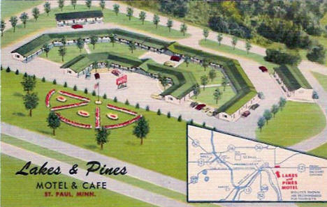 Lakes & Pines Motel & Cafe, Saint Paul Minnesota, 1940's