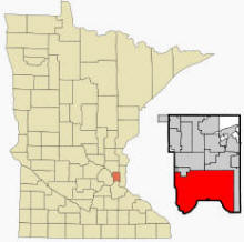 Location of St. Paul Minnesota