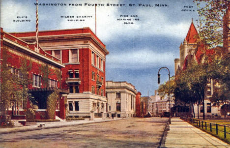 Washington from Fourth Street, St. Paul Minnesota, 1915