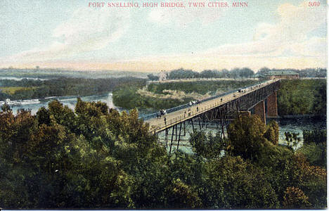 Fort Snelling High Bridge, St. Paul Minnesota, 1900's