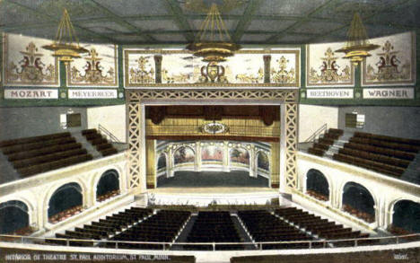Interior of Theatre, St. Paul Auditorium, St. Paul Minnesota, 1910