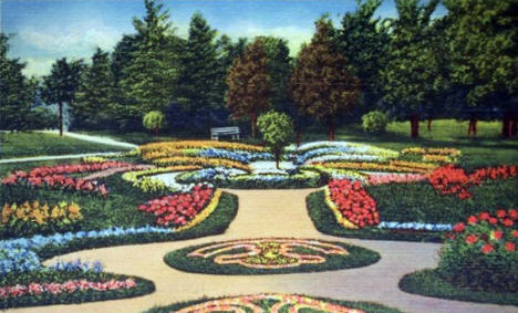 Flower Beds, Como Park, St. Paul Minnesota, 1936