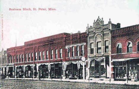 Business block, St. Peter Minnesota, 1913