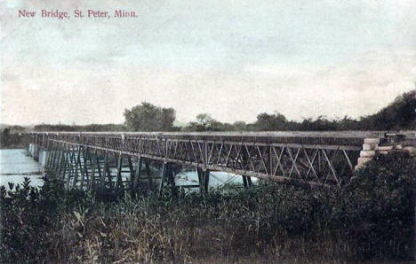 New Bridge, St. Peter Minnesota, 1909