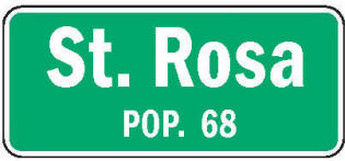 St. Rosa Minnesota population sign