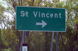 St. Vincent Minnesota highway sign