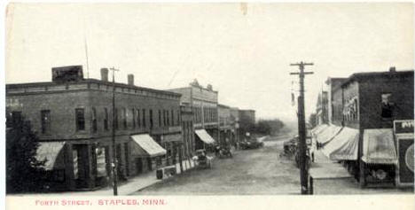 Fourth Street, Staples Minnesota, 1905