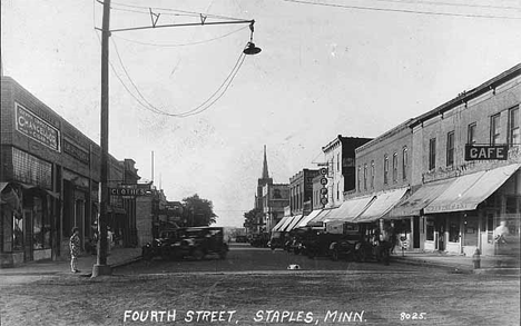 Fourth Street, Staples Minnesota, 1929
