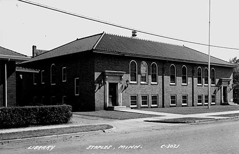 City Hall and library, Staples Minnesota, 1945