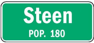 Steen Minnesota population sign