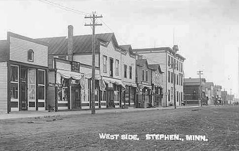Street scene, Stephen Minnesota, 1910's