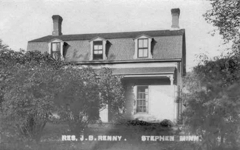 JB Renny Residence, Stephen Minnesota, 1910's