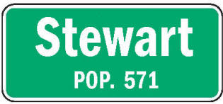 Stewart Minnesota population sign