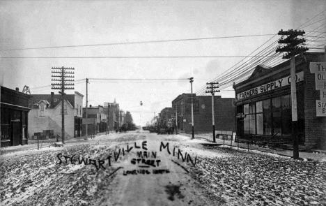 Main Street, Stewartville Minnesota, 1910's