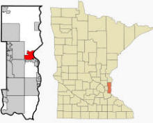 Location of Stillwater Minnesota