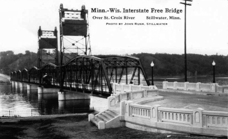 Minnesota Wisconsin Interstate Bridge, Stillwater Minnesota, 1920's?