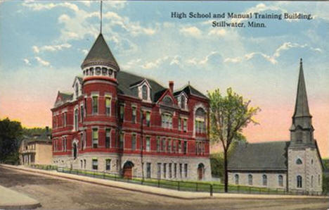 High School and Manual Training Building, Stillwater Minnesota, 1910