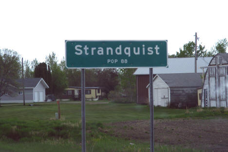 Strandquist Minnesota population sign, 2008