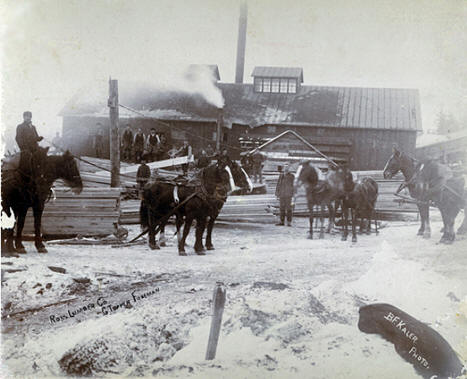 Ross Lumber Company, near Swanville Minnesota, early 1900's