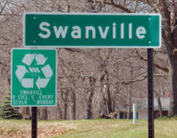 Swanville Minnesota Highway Sign
