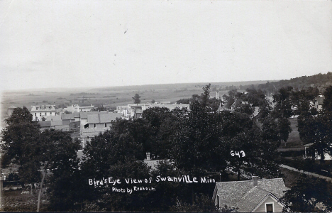 Birds eye view, Swanville Minnesota, 1909