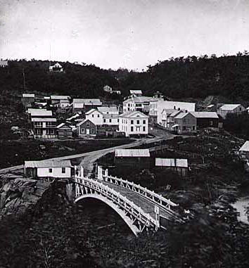 General view of Taylors Falls Minnesota, 1869