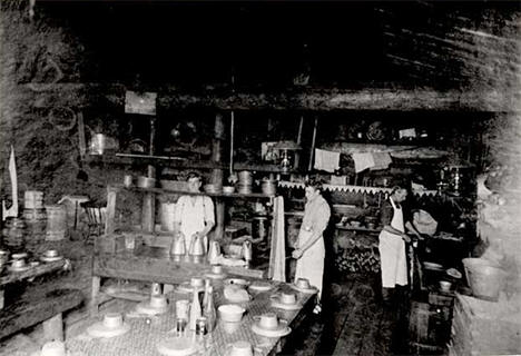 Cooks in the logging camp near Tenstrike Minnesota, 1905