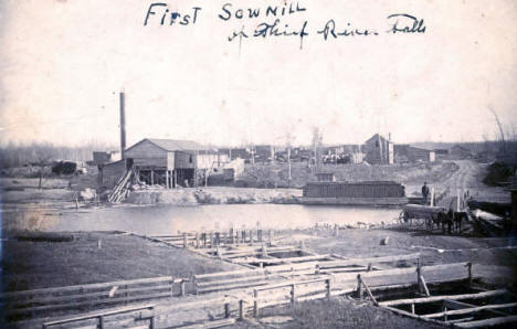 First Sawmill in Thief River Falls Minnesota, 1890?