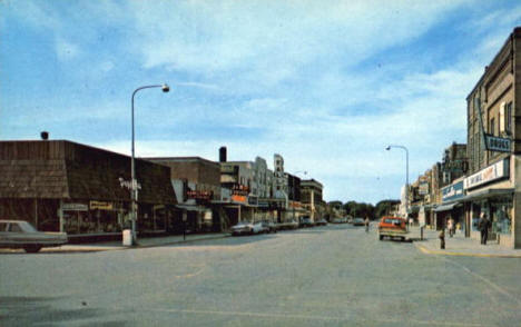 Street view, Thief River Falls Minnesota, early 1970's
