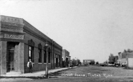 Street scene, Tintah Minnesota, 1915